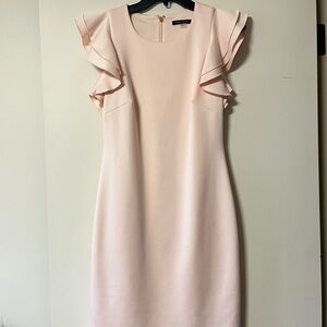 Blush Flutter sleeve Scuba Dress - Tommy H
